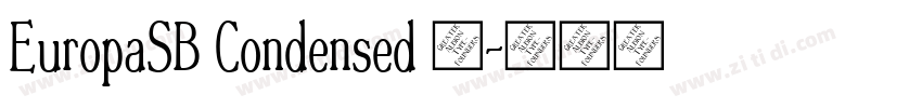 EuropaSB Condensed 语字体转换